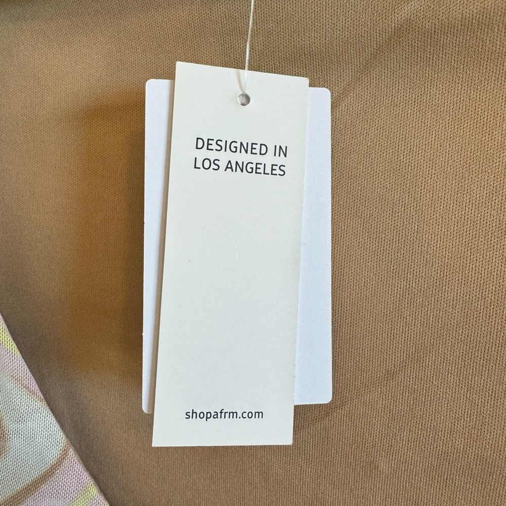 AFRM LOS ANGELES Gesine Long Sleeve Ruched Minidress in Green Swiss - Picture 11 of 11